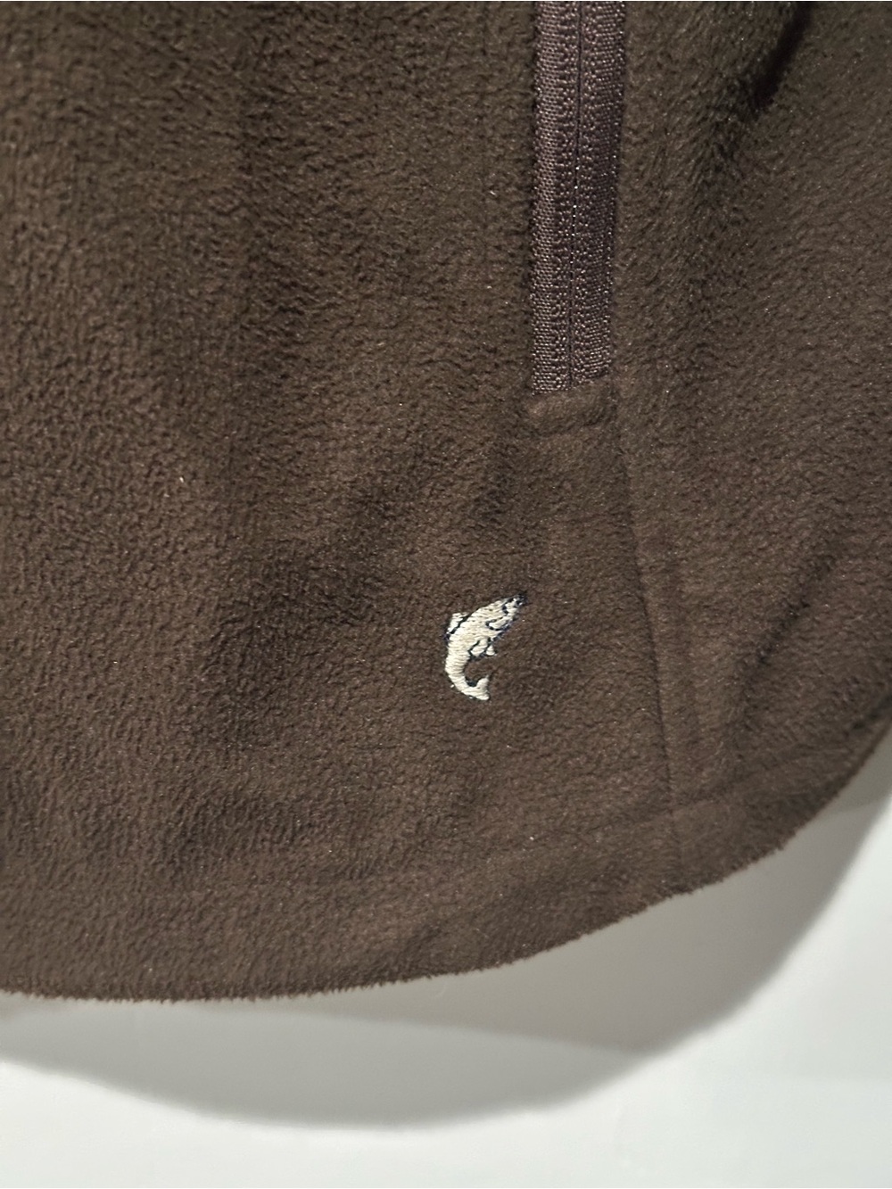 Men's Brown Full-Zip Fleece Jacket - Picture 3 of 6